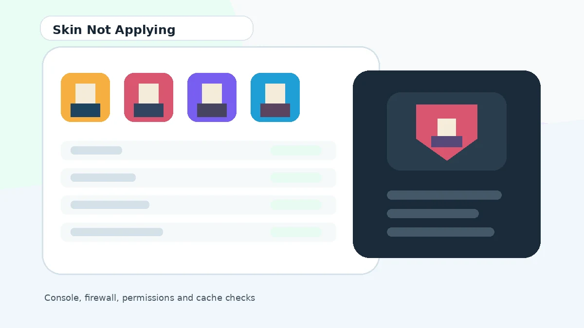 Troubleshooting skin application illustration