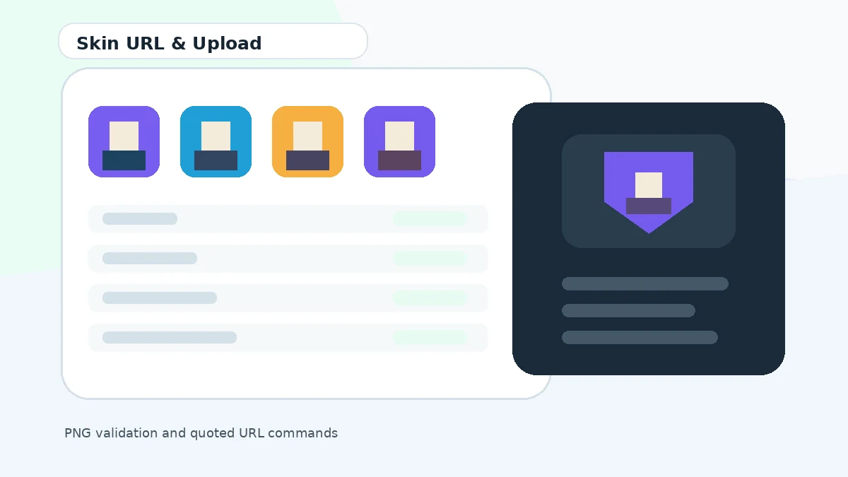 Skin URL command guide illustration