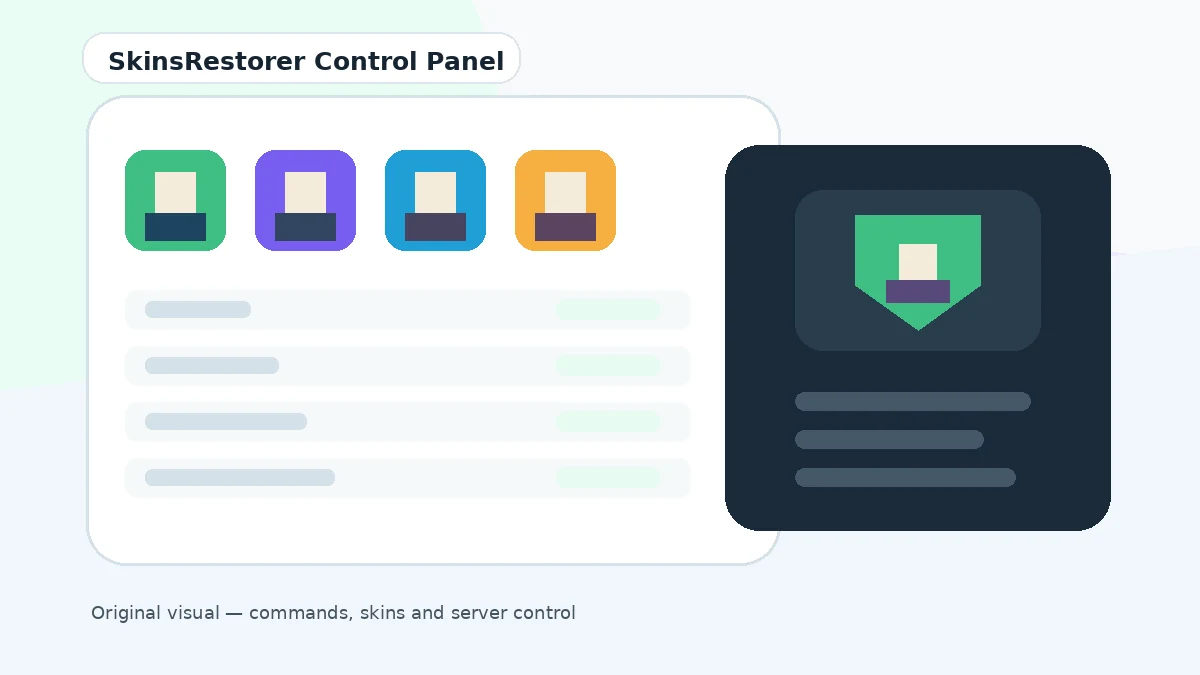 Original SkinsRestorer app showcase illustration